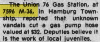 Carls 76  Gas Station - Oct 1977 Robbery